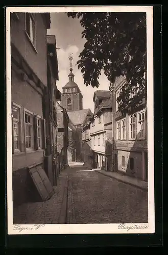 AK Siegen i. W., Blick in die Burgstrasse