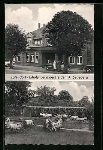 AK Latendorf, Lindemanns Gasthaus mit Garten