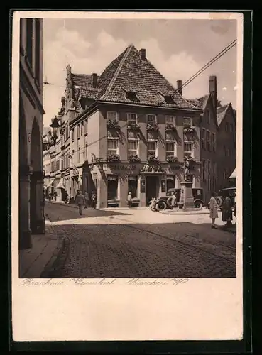 AK Münster i. W., Gasthof Brauhaus Kiepenkerl, Braustüb`l