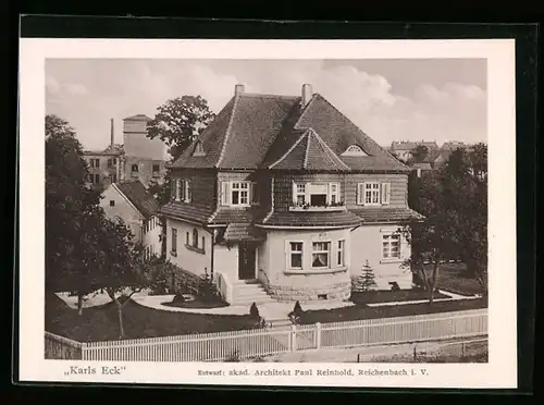 AK Reichenbach, Haus Karl`s Eck, Entwurf Architekt Paul Reinhold