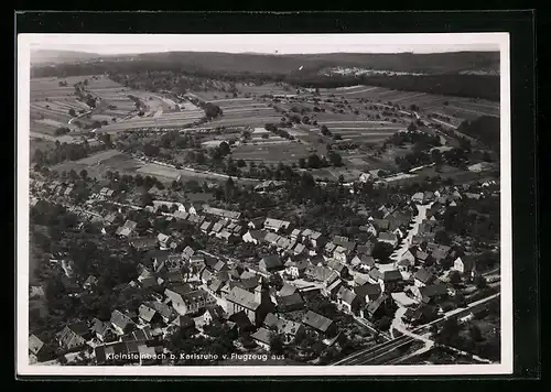 AK Kleinsteinbach b. Karlsruhe, Ortsansicht vom Flugzeug aus