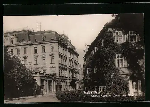 AK Teplitz-Schönau, Städtisches Kurhaus / Deutsches Haus
