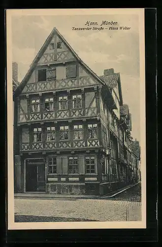 AK Hann. Münden, Tanzwerder Strasse, Haus Wolter