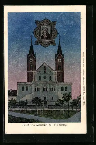 Luna-AK Vilsbiburg, Wallfahrtskirche Mariahilf, Marienbild