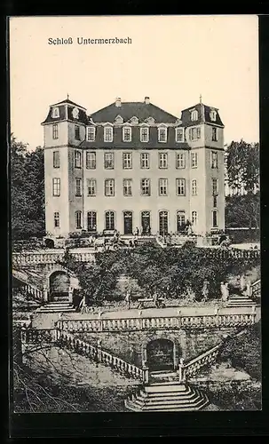 AK Untermerzbach, Blick auf das Schloss