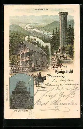 Lithographie Heidelberg, Gasthaus zum Königsstuhl