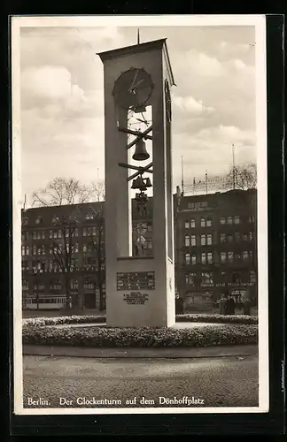 AK Berlin, Glockenturm auf dem Dönhoffplatz
