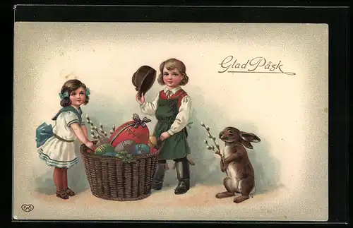 AK Osterhase begrüsst Kinder zum Fest