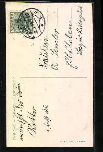 AK Frau Osterhase badet ihre Häschen in der Wanne, Frohe Ostern