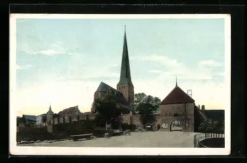 AK Rostock, Petrikirche und Petritor