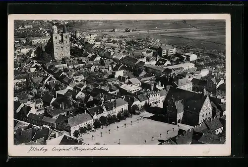 AK Jüterbog, Panorama vom Flugzeug aus