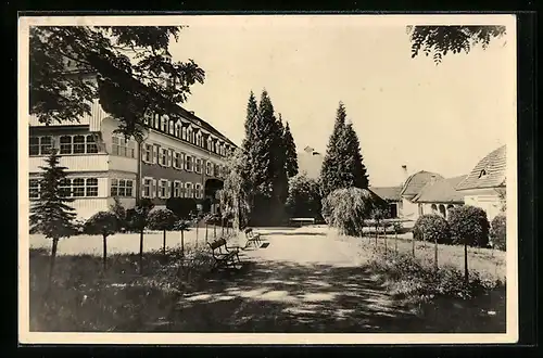 AK Langensteinbach, Bibelheim Bethanien mit Bänken