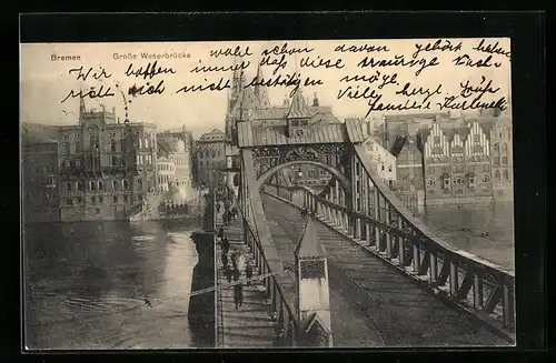 AK Bremen, Grosse Weserbrücke