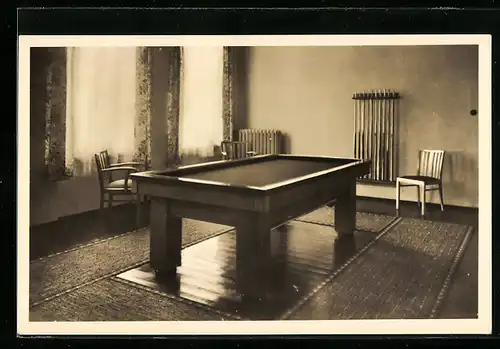 AK Bad Schandau, FDGB-Ferienheim Völkerfreundschaft, Billard-Zimmer