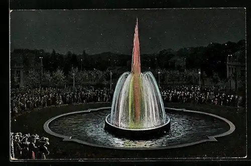 AK Bad Oeynhausen, Leuchtfontäne am Kurhaus