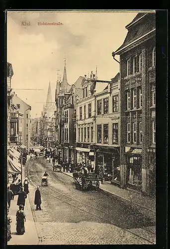 AK Kiel, Holstenstrasse mit Geschäften