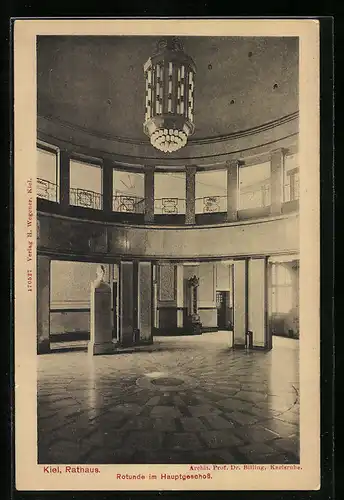 AK Kiel, Rathaus, Rotunde im Hauptgeschoss