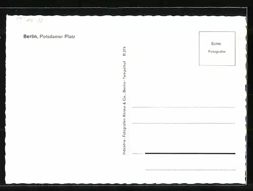 AK Berlin-Tiergarten, Potsdamer Platz mit Mauer