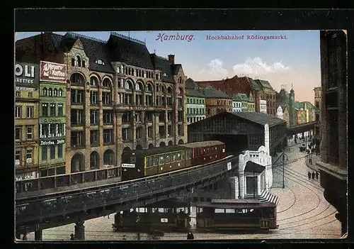 AK Hamburg, Hochbahnhof Rödingsmarkt