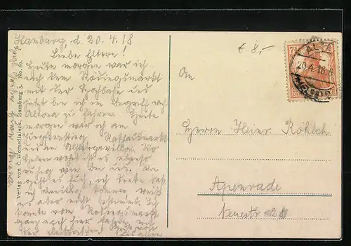 AK Hamburg, Hochbahnhof Rödingsmarkt