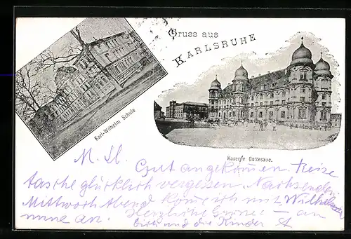 AK Karlsruhe, Kaserne Gottesaue, Karl-Wilhelm Schule