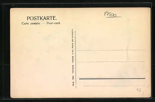 AK Karlsruhe i. B., Denkmal der gefallenen Soldaten