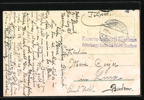 AK Saarlouis, Marktplatz mit katholischer Kirche