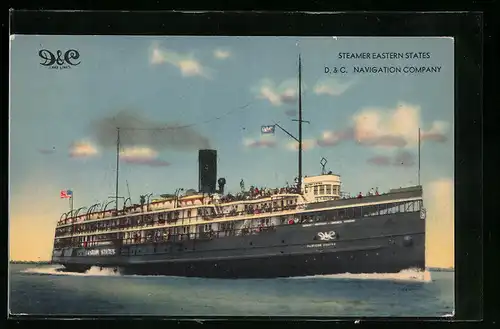 Künstler-AK Eastern States in voller Fahrt