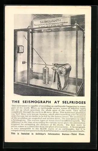 AK London, The Seismograph at Selfridge`s