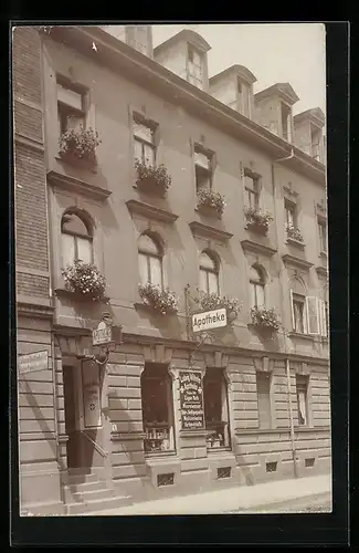 Foto-AK Karlsruhe, Ludwig Wilhelm Apotheke, Lessingstrasse 4