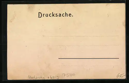 Künstler-AK Karlsruhe, Durlach Bollen 1910, Untersecunda, Flug mit Absprung