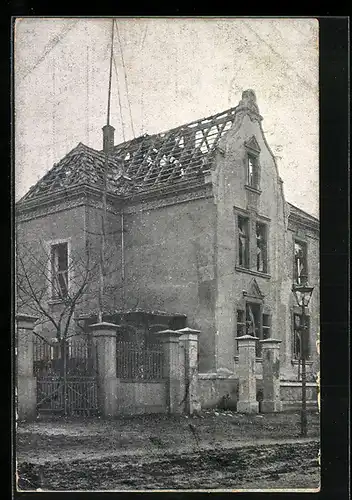 AK Annen bei Witten, Explosion der Roburit-Fabrik, Beschädigte Villa Heier