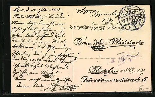 AK Kriegsschiff SMS Rheinland verlässt einen Hafen unter langsamer Fahrt