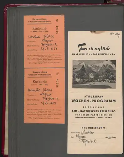 Fotoalbum 118 Fotografien, Ansicht Nürnberg, Urlaubsreise US-Soldat von Berlin-Innsbruck, mit Flugreise 1954