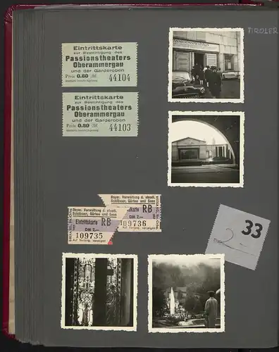 Fotoalbum 118 Fotografien, Ansicht Nürnberg, Urlaubsreise US-Soldat von Berlin-Innsbruck, mit Flugreise 1954