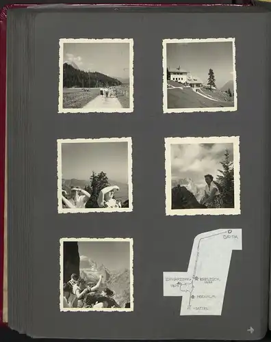 Fotoalbum 118 Fotografien, Ansicht Nürnberg, Urlaubsreise US-Soldat von Berlin-Innsbruck, mit Flugreise 1954