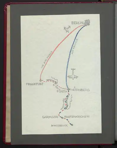 Fotoalbum 118 Fotografien, Ansicht Nürnberg, Urlaubsreise US-Soldat von Berlin-Innsbruck, mit Flugreise 1954