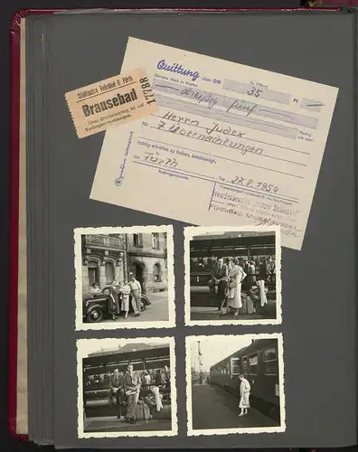 Fotoalbum 118 Fotografien, Ansicht Nürnberg, Urlaubsreise US-Soldat von Berlin-Innsbruck, mit Flugreise 1954