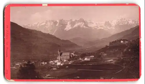 Fotografie Würthle & Spinnhirn, Salzburg, Ansicht St. Johann im Pongau, Blick nach dem Ort mit Pfarrkirche Pongauer Dom