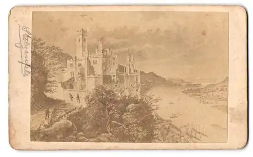Fotografie unbekannter Fotograf, Ansicht Koblenz, Blick nach dem Schloss Stolzenfels