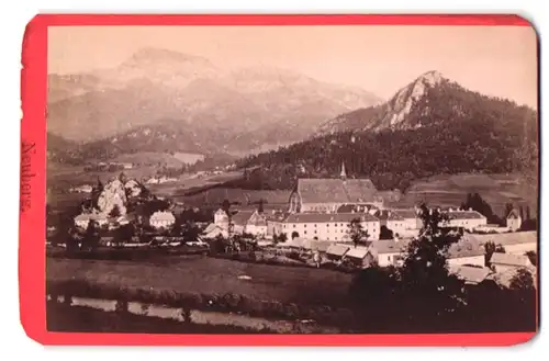 Fotografie Nicolaus Kuss, Mariazell, Ansicht Neuberg, Blick nach dem Ort und dem Stift Neuberg