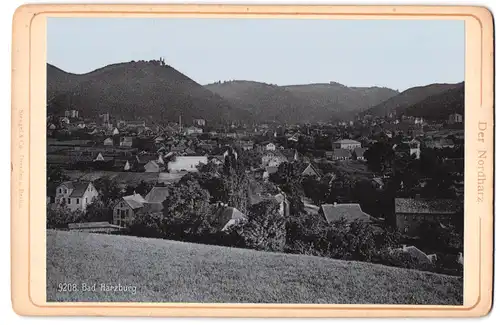 Fotografie Stengel & Co., Dresden, Ansicht Bad Harzburg, Blcik über die Dächer der Stadt