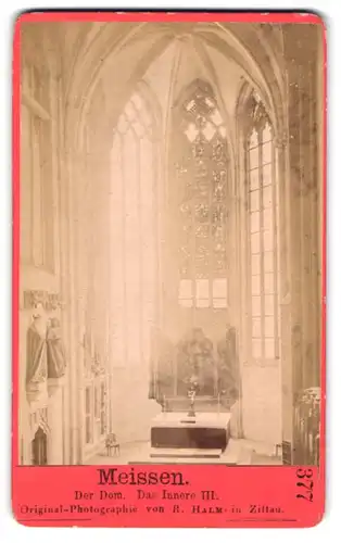 Fotografie R. Halm, Zittau, Ansicht Meissen, Innenansicht des Meissener Dom, mit Altar