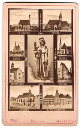 Fotografie J. Niggl, Altötting, Ansicht Altötting, Kapuzinerkirche, Tillkapelle, St. Michaelskirche, Gnadenbild