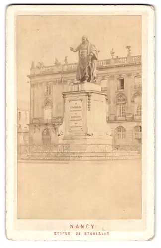 Fotografie unbekannter Fotograf, Ansicht Nancy, Statue de Stanislas