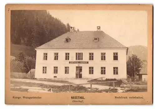 Fotografie Weingartshofer, Mödling, Ansicht Nassthal, Blick auf das Gasthaus zum Oberhof