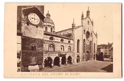 Fotografie A. Nessi, Como, Ansicht Como, Facciata del Duomo di Como