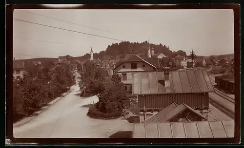 Fotografie unbekannter Fotograf, Ansicht Leutkirch, Blick vom Bahnhof aus 1909