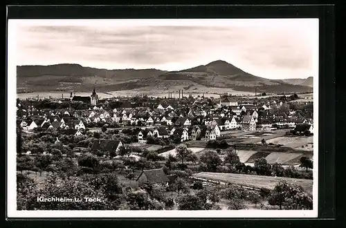 AK Kirchheim u. Teck, Ortsansicht aus der Vogelschau