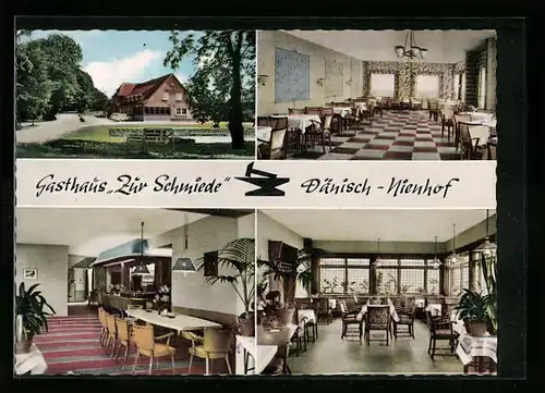 AK Dänisch-Nienhof, Gasthaus Zur Schmiede, Innenansicht